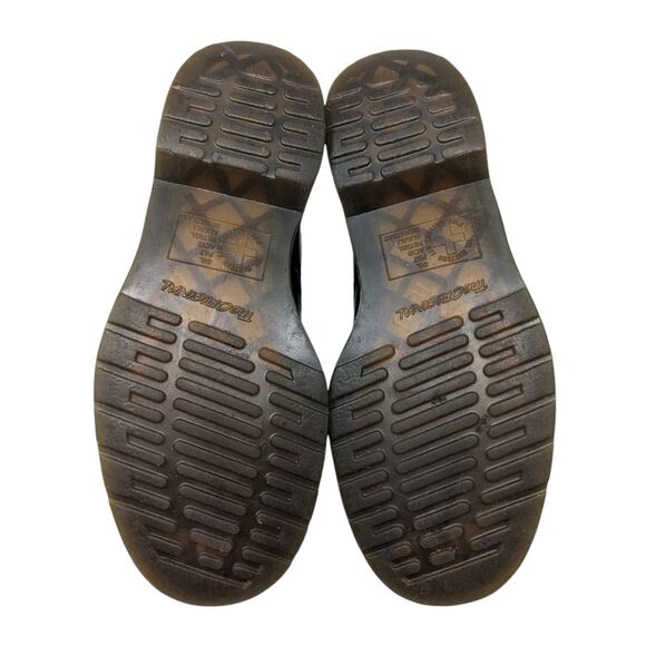 Dr. Martens Aston Black Laser Cut Leather Limited Edition Combat Boots 7 - Picture 7 of 8